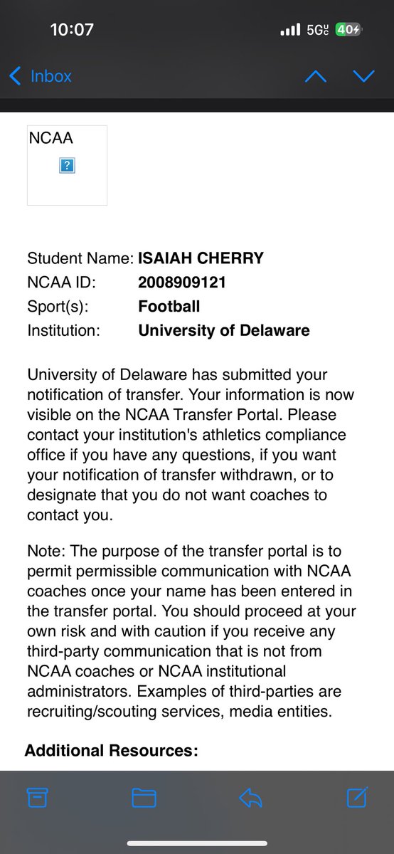 I have entered the Transfer Portal this morning ‼️<a href="/coachtholman/">Tarig Holman</a>