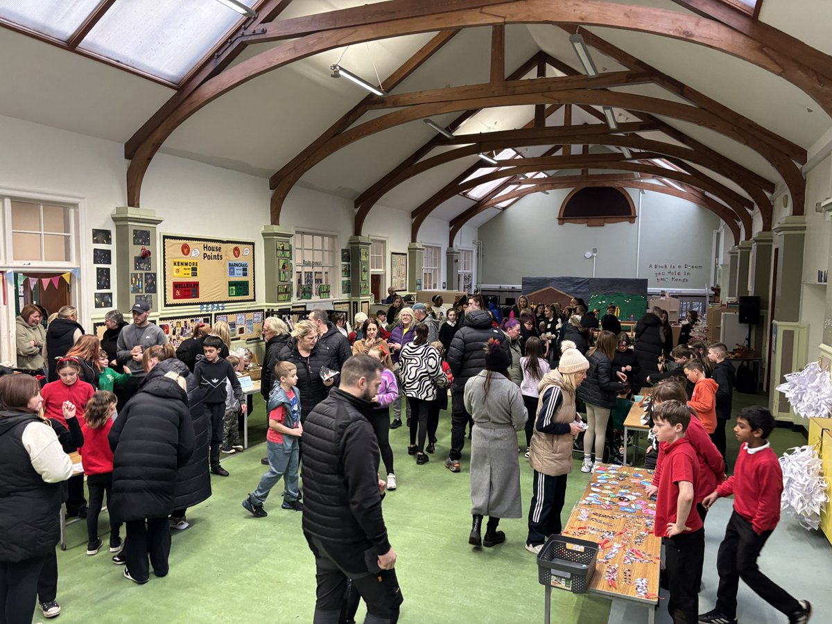 What a fantastic turnout for our annual sale of children’s crafts. A lovely atmosphere in school this afternoon supported by our wonderful families. #TeamDenbeath