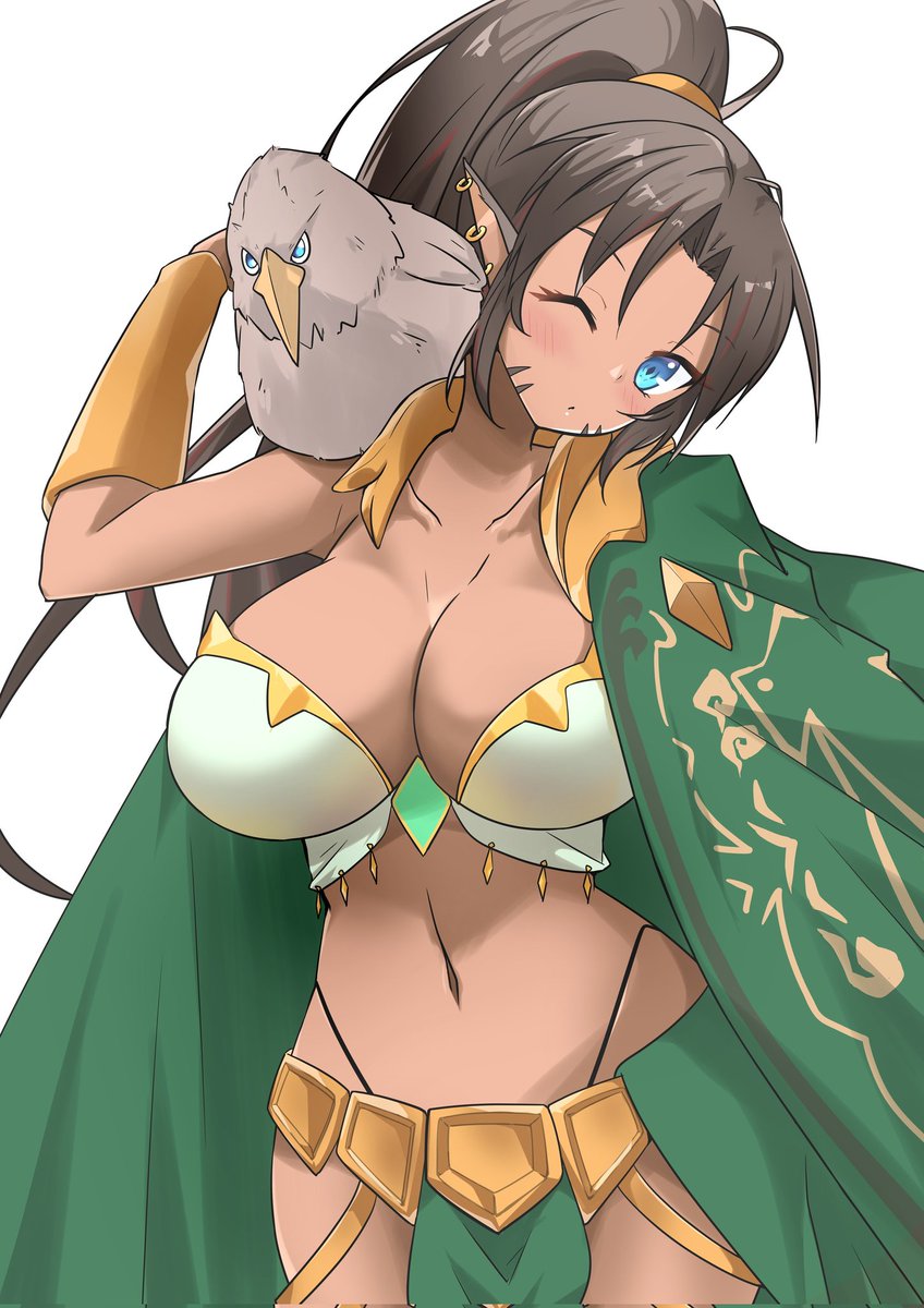 riverside_kamo7's tweet photo. リクエスト10作目
夕弦(ゆづる)Bright様よりいただいたクルリ描けました
ホロリーちゃん難しくてなんか違う鳥みたいになっちゃった…

次回もがんばります！ https://t.co/jshmFmQf73