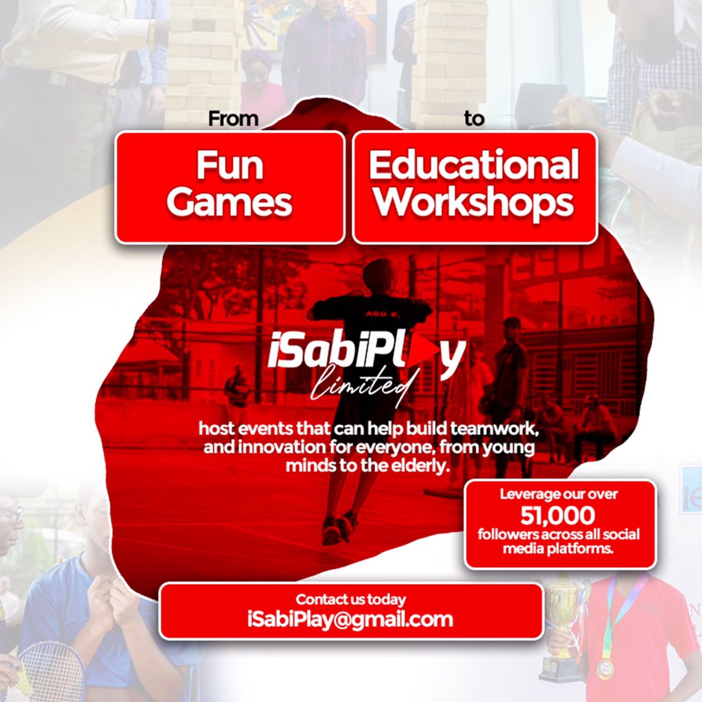 iSabiPlayGames's tweet image. From fun games to educational workshops, iSabiPlay hosts events that foster teamwork and innovation for everyone—young minds to the elderly.

Ready to unlock new skills? 🌟💡
Reach out at iSabiPlay@gmail.com to get started!

#TeamBuilding #Innovation #FunAndLearning