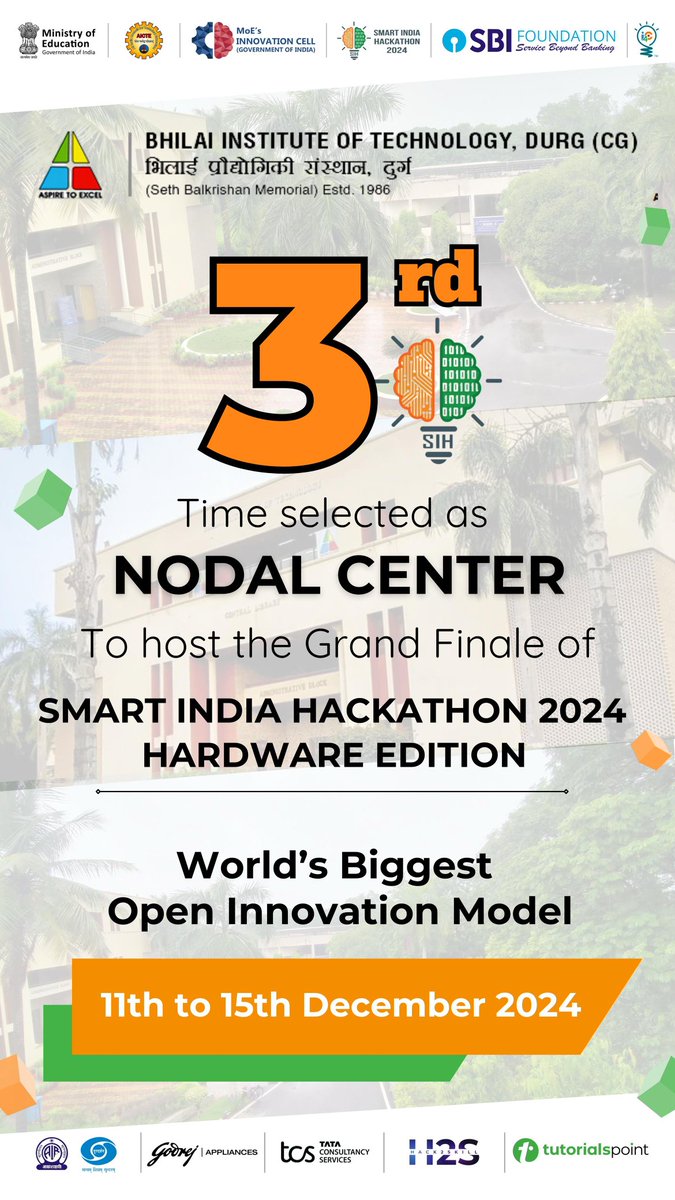 dinudineshbit's tweet photo. @narendramodi @PMOIndia
#SmartIndiaHackathon2024
#smartindiahackathon
#SIH2024
#PM_ModiAtSIH #InnovationSeAtmanirbharBharat #JaiAnusandhan
#sihbitd2024 https://t.co/cEQhXjGaFk