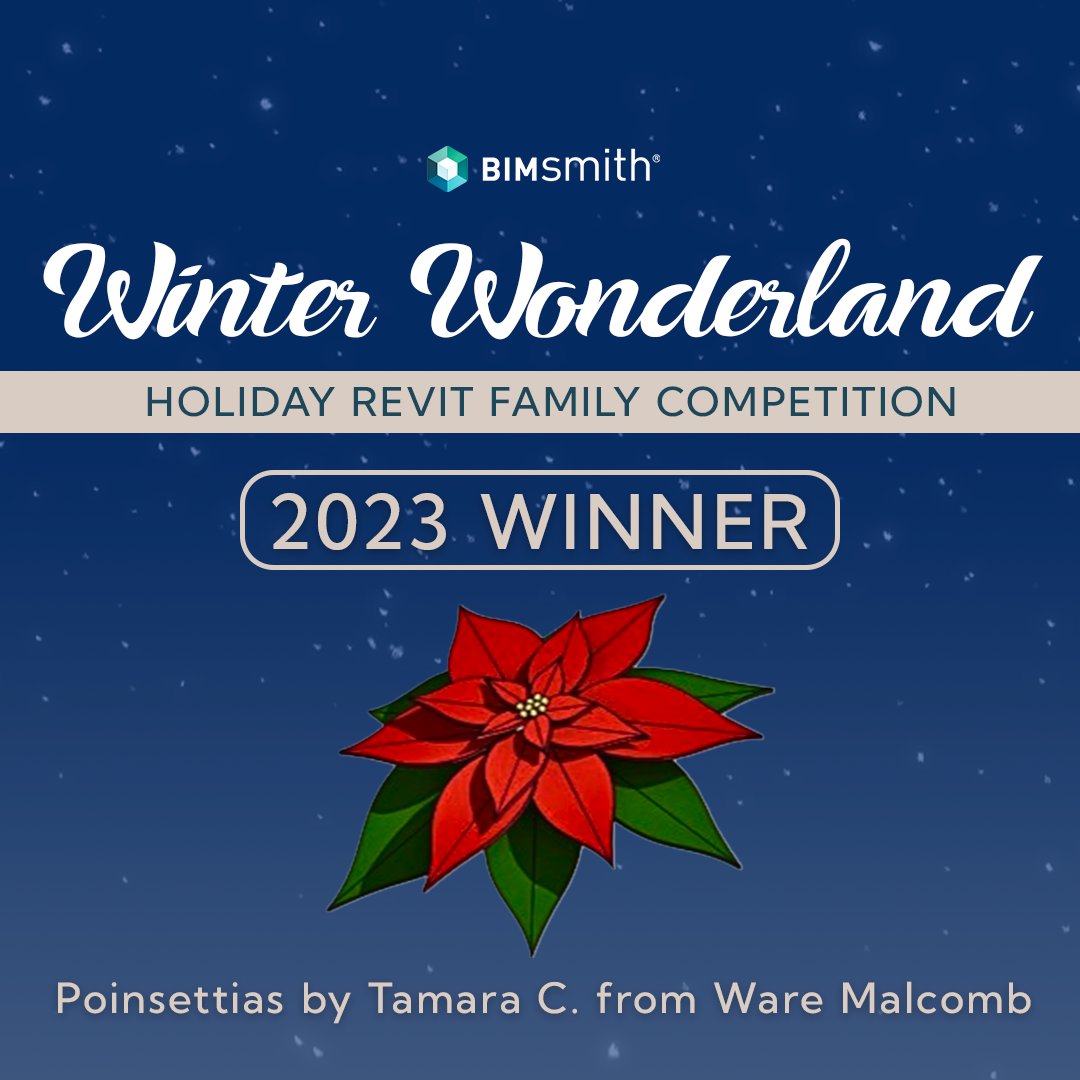 🎄 Inspiration alert! Last year’s 1st Place in:
🥇 Poinsettias by Tamara C. (Ware Malcomb) 
🌺 A stunning mix of holiday charm &amp; #Revit brilliance!
Think you can top this? Submit your entry by Dec. 27
👉 Details: link in BIO

#BIM #BIMsmithWinterWonderland2024 #DesignChallenge