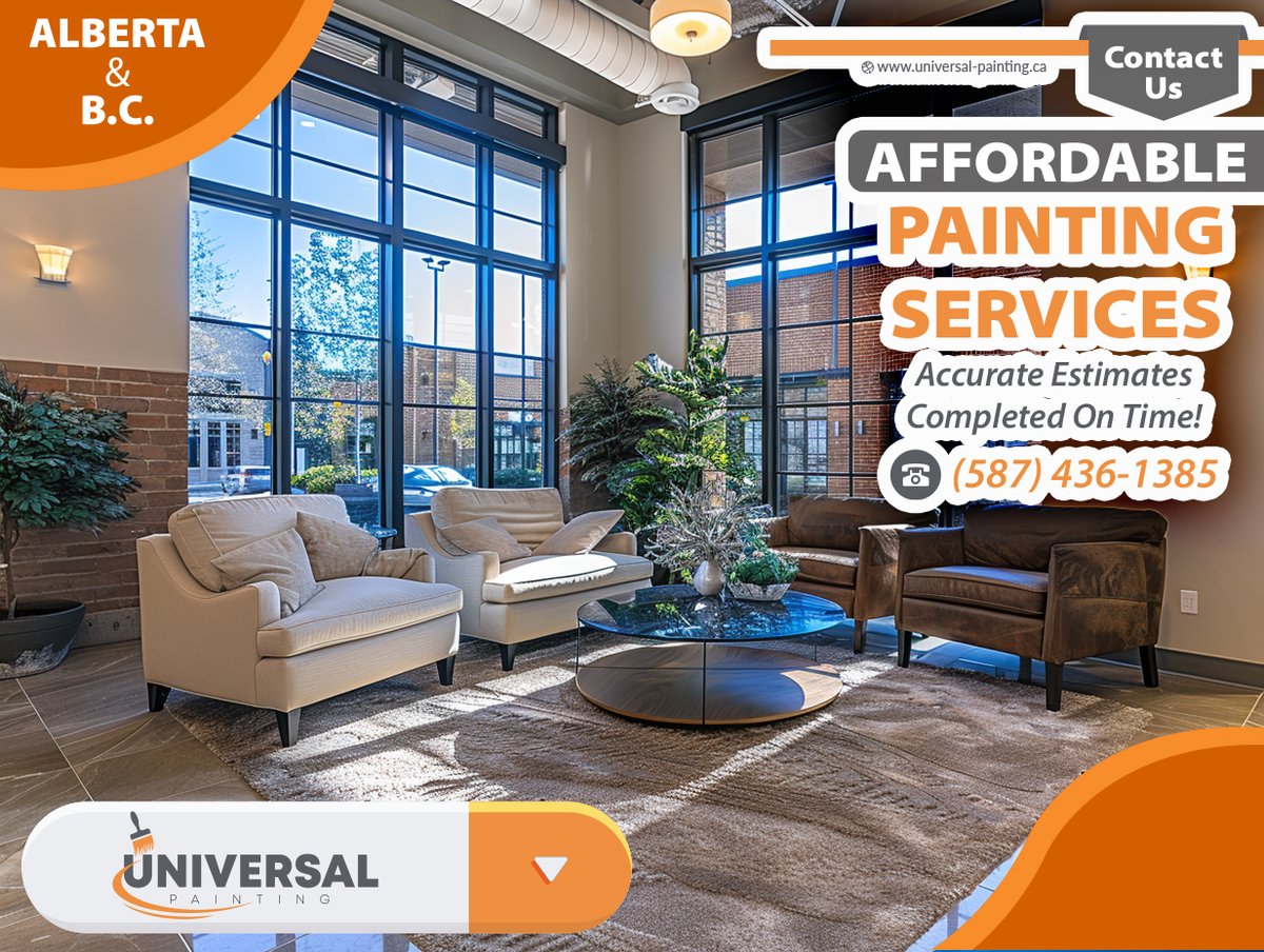 universal403's tweet photo. A professional paint job can breathe new life into your space and impress customers. At Universal Painting, we specialize in giving commercial buildings a flawless finish, on time and on budget. 

#calgary #alberta #yyc #yycbusiness #yycnow https://t.co/5ZaYL0N8o1
