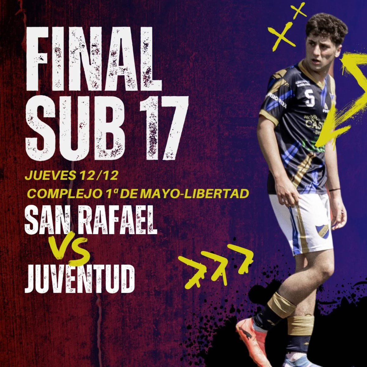 Final Sub 17 ✅ 

Jueves viajamos a libertad para enfrentar a Juventud en una nueva final.
Los chicos se quedaron con el clausura y ahora van a forzar la llave para pelear el año. 
Diciembre de finales, y por todo el trabajo de CT y sus jugadores estamos en ellas. 
Vamo' el Club