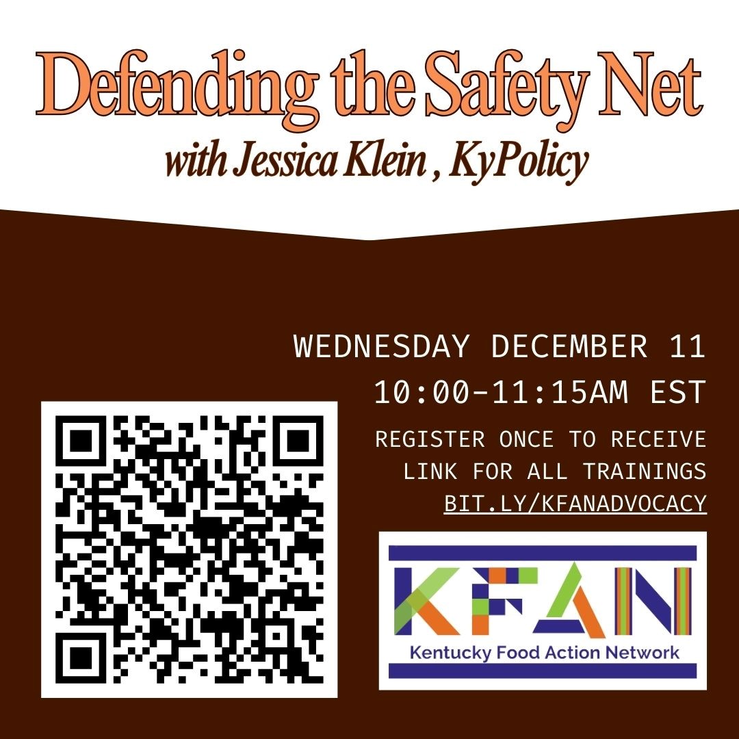 jesskleinky's tweet photo. We should strengthen our most effective tool against hunger in Kentucky, SNAP. Kentucky hunger and health advocates, I hope to see you Wednesday at 10am. @KYFoodAction https://t.co/oqb5XlpGtA