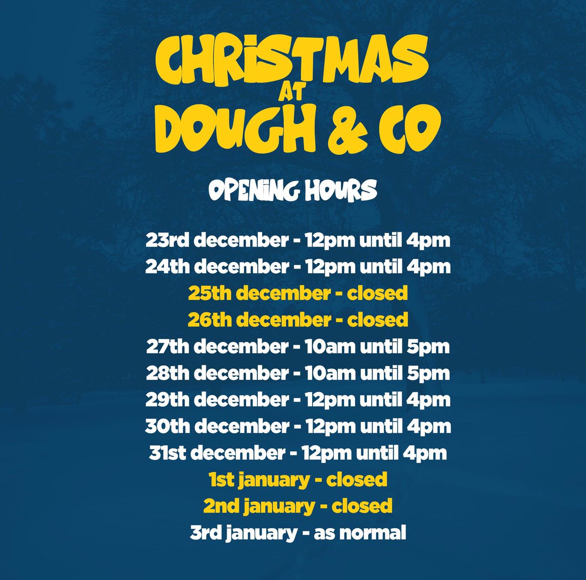 Important info for the festive season! 

Pre orders open for the season on our website for Xmas Eve boxes, frosty the doughman cakes and gift vouchers for your loved ones 🤟🍩

Please support local this Xmas season, it means a lot to us every box that you buy goes a long way 🎁