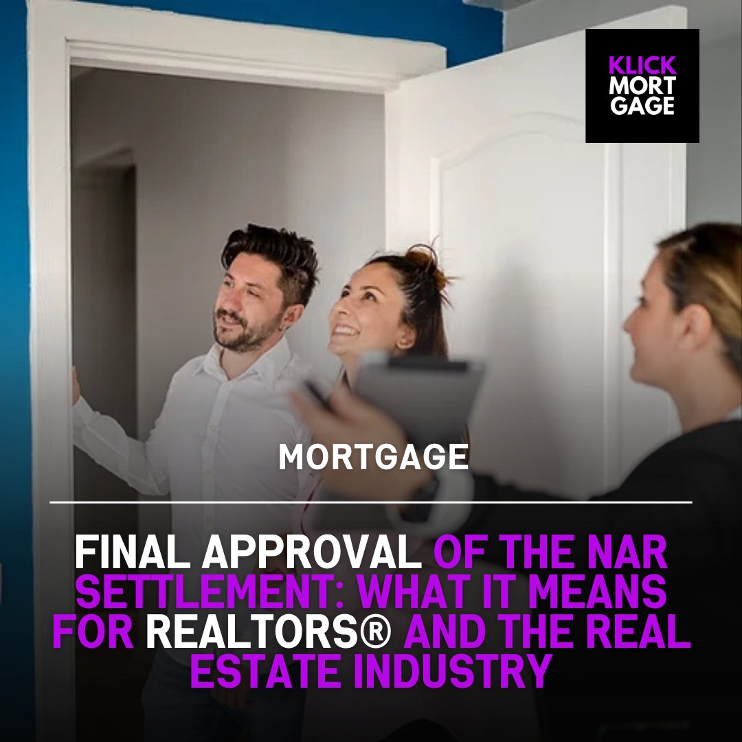 Final Approval of the NAR Settlement: What It Means for REALTORS® and the Real Estate Industry
klickmortgage.com/post/nar-settl…

#realestate #realtor #realtors #mortgage #refinance #miami #orlandorealtors #miamirealtors #miamirealtor #homeownership #orlando #orlandorealtor #broward #news