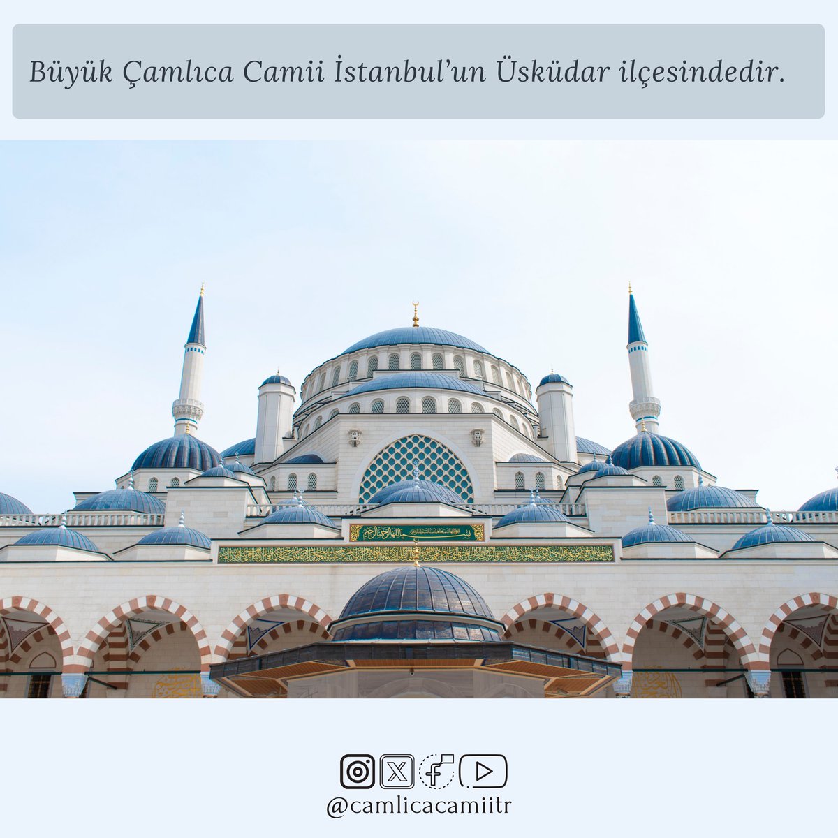 🇹🇷🕌🌿

📍 The Grand Çamlıca Mosque is located in Üsküdar district of İstanbul. 
-
📍يقع مسجد الكبير Çamlıca في منطقة أوسكودار في إسطنبول.