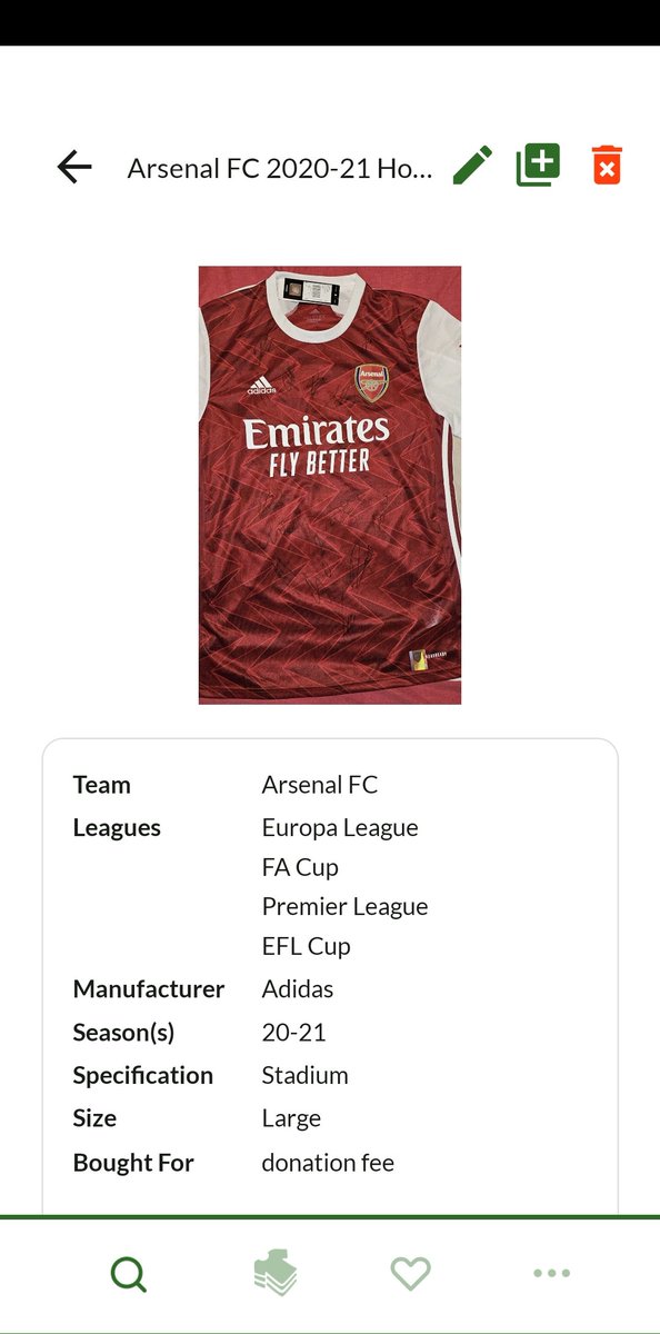 ShirtSquadapp's tweet photo. Show us your standout piece! What's the crown jewel or most unique piece of your football shirt collection? 🏆👕

I'll go for this squad signed Arsenal 2020-21 Home shirt.

#CollectionHighlight #ShirtSquad https://t.co/G9Fpz3bWek