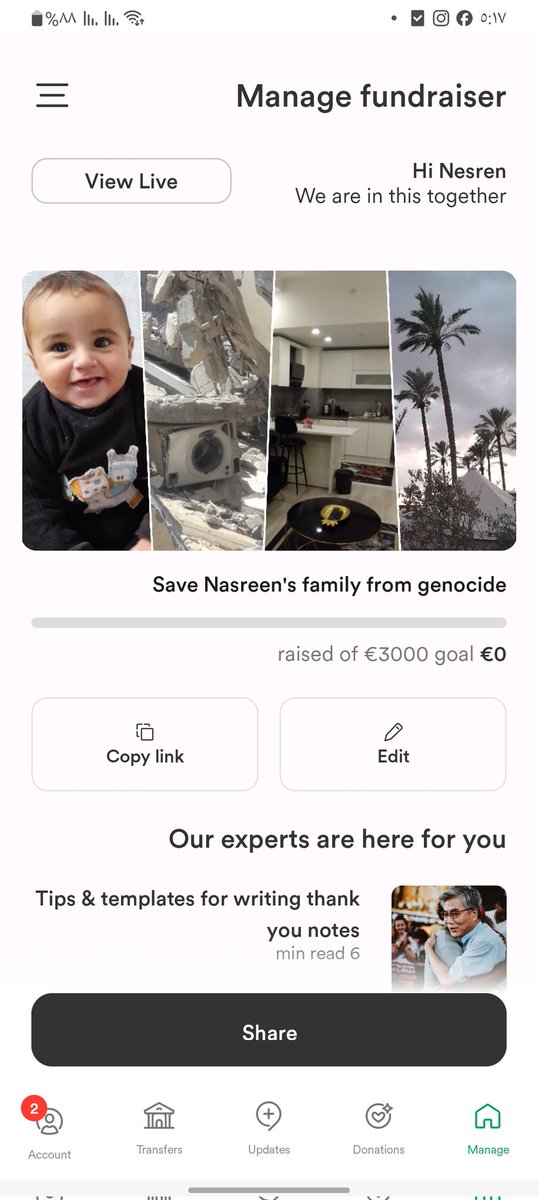 For more than a month, I have been appealing to kind hearts to donate to me, and I have not received any help on the GFM program. Please share the link or donate to me. 
gofund.me/f2a0bd8a