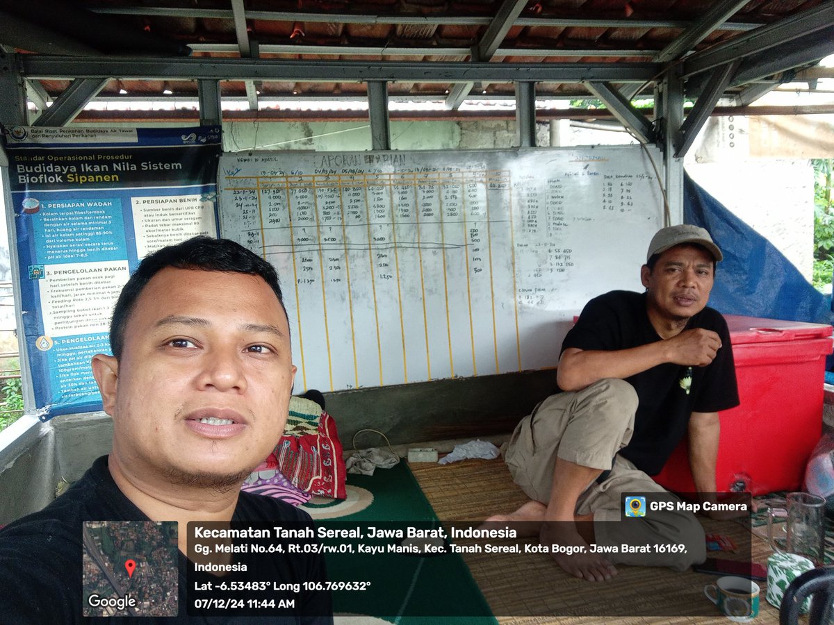 MPatekkai's tweet photo. Sabtu (7/12), Patekkai, Luhkan Kota Bogor, anjangsana dan pendampingan teknis Budidaya Nila Bioflok Sipanen di Pokdakan Al Ma'arij Berkah Farm Kel. Kayu Manis Kec. Tanah Sareal #GiatLuhkanSatminkalBogor #aktivitas @pusluh_bppsdm @brpbatpp_bogor @bppsdm_kp https://t.co/YLxtHWo3se