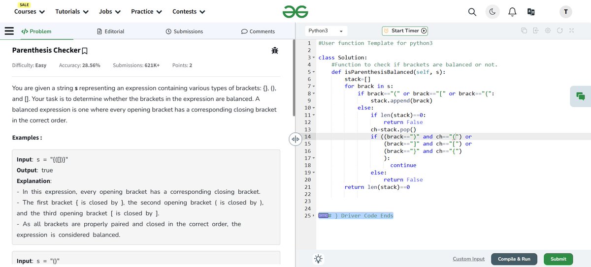 Tushar_Rawat_07's tweet photo. Day-78
DSA->Solved check paranthesis using  stack in @geeksforgeeks  and @LeetCode 
CDAC-> Gave Mysql test and started with advance java i.e. servlets from today, for now only installed server(tom cat) and check its functioning 
#Consistency #geeksforgeeks #DSA #CDAC #advancejava https://t.co/DUL8M3XTHW