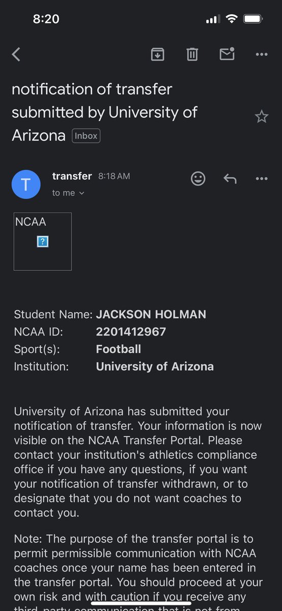 Jackson Holman (@jacksonholman4) on Twitter photo Officially in the portal! Officially in the portal!