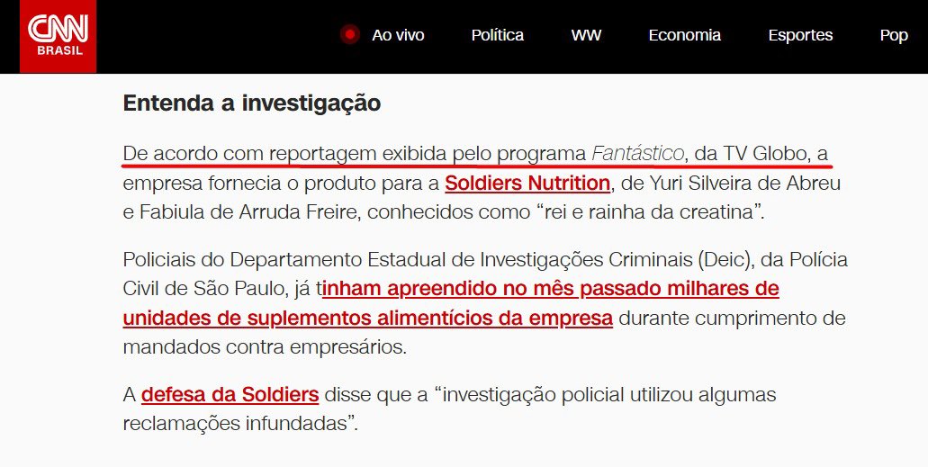 Kkk o dia que a #cnnbrasil virou a tiazona do ZAP. 🤣🤣🤣
“De acordo com a Globo” ou seja a CNN não sabe fazer reportagem investigativa tem que usar o que a Globo falou 👏🏻👏🏻👏🏻