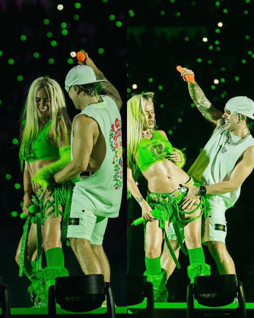 KarolGWW's tweet image. esta es karol g &amp;amp; feid de la suerte para que tengas un inicio de semana bonito ❤️‍🩹