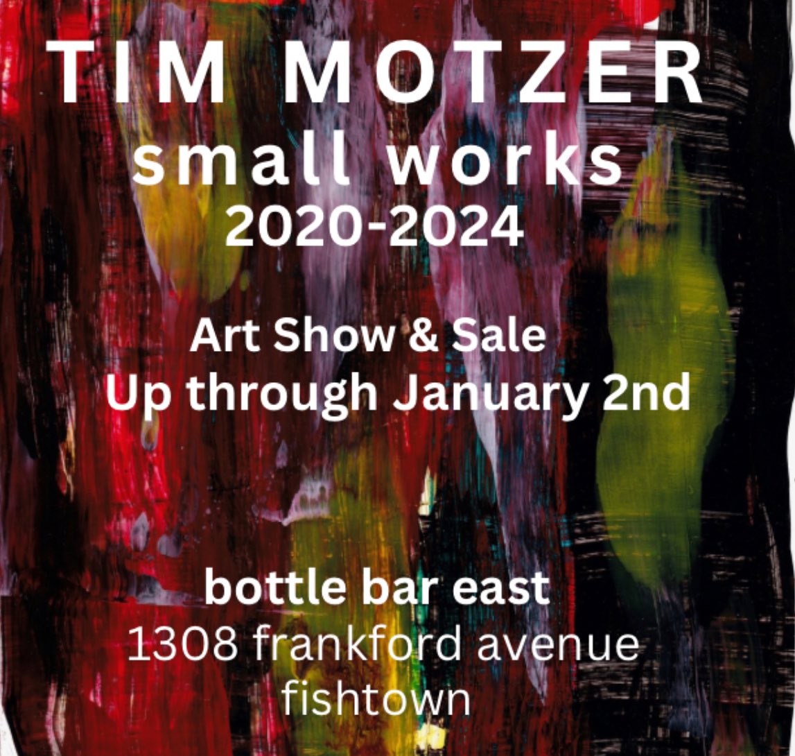 Thanks to everyone that came to bottle bar east for the opening of small works 2020-2024 this past Friday. The show &amp; sale will run until January 2nd. Please stop by! Let me know if you’re in the neighborhood. These paintings are great for holiday gifts!