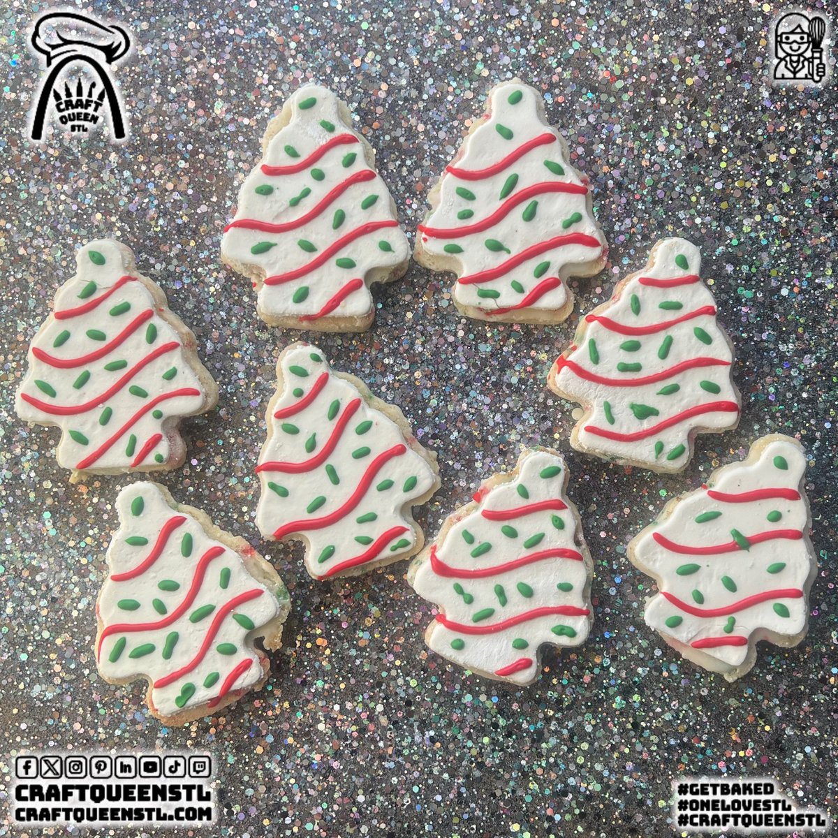 craftqueenstl's tweet photo. It’s a Tree-fecta!!!! 🎄🤦🏻‍♀️🤷🏻‍♀️

You can #getbaked with Snack Cake themed cookies, earrings or an engraved smart watch band! 

Order now @ https://t.co/yoyyJOHmqN 👩‍🍳🎨🤘🔥

#stephnanigans #getbaked #craftqueenstl #creatingthroughpain #onelovestl #MentalBakeDown #cookies #cookieartist #longestmarchofmylife #marthaandsnoopofstl