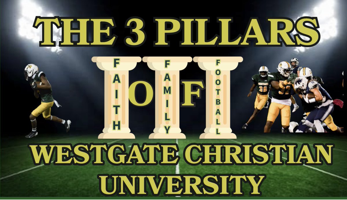 To all OL/DL/LBs that are entering the transfer portal or are JUCO’s  that live in the Houston,TX area, we have a place for you! DM with your Hudl video and we will connect with you. #FaithFamilyFootball
#ProtectTheGate
<a href="/WestgateUfb/">Westgate Christian University</a> 
<a href="/WestgateCU/">Westgate Christian University</a>