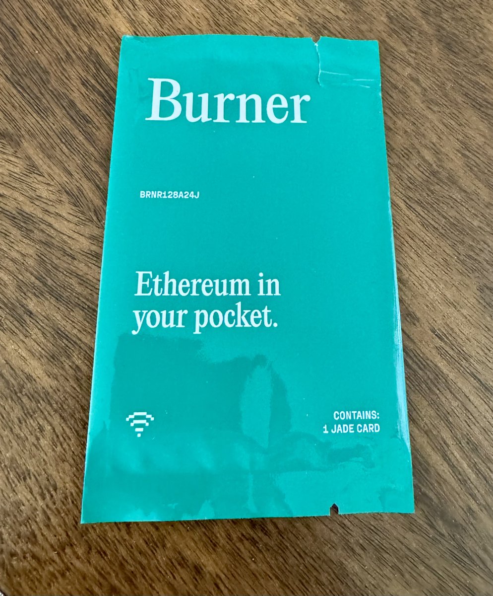 A quick review of the <a href="/useburner/">Burner</a> card: "crypto for the rest of us"

One of the smoothest hardware wallet experiences I've seen yet. No seed phrases, just tap and go.

Lets dive in and take a look at some of the features.

1/9