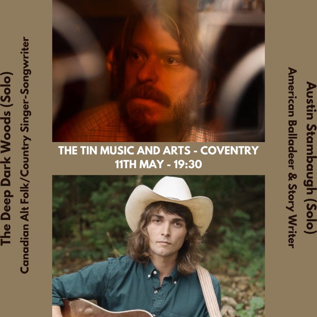 Deep Dark Woods (solo) + Austin Stambaugh (solo)

I'm teaming up the Canadian Indie-Folk/Alt-Country sounds of Deep Dark Woods front man Ryan Boldt with American Songwriter and Balladeer Austin Stambaugh 

🗓️ - 11th May 
⏰ - 19:30
💵 - £14 + BF
🎟️ - linktr.ee/SinkOrSwimProm…