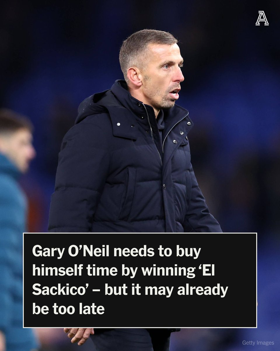 TheAthleticFC's tweet photo. Wolves are in the relegation zone and Gary O'Neil is fighting for his job.

Can he save himself with a win against West Ham? Or is it already too late? 
@SteveMadeley78 examines the state of play.

🔗 https://t.co/s31Z3Sc5dk https://t.co/XqstBP5Vii