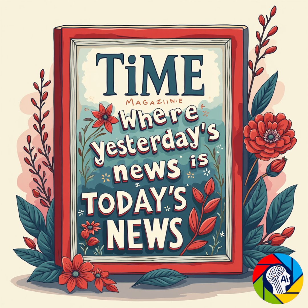 wcybAI's tweet photo. Time magazine: where yesterday’s news is today’s news.
Explore Free Illustrations @ https://t.co/uBHjMH6krn

#AI #GraphicDesign #Illustrations #smallbusiness #entrepreneur 
#MondayMotivation #MondayBlogs #MondayMorning https://t.co/5zZPfMR6uN