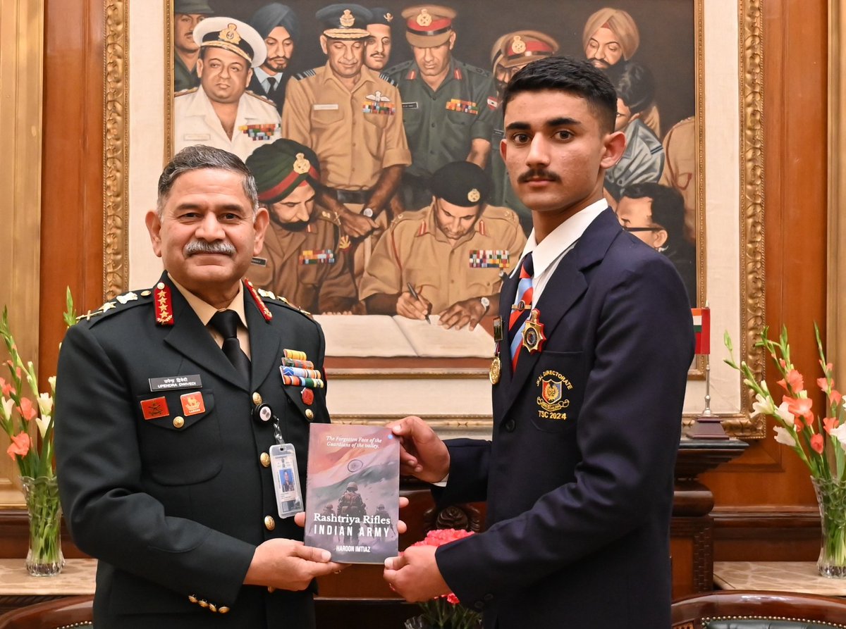 Book Presentation to #COAS

Six authors presented their books to #GeneralUpendraDwivedi, #COAS. The books covered a wide range of topics ranging from Geo-Politics to Wildlife and India’s Legacy, to Rich Military History.   

Lieutenant Colonel JS Sodhi‘s (Retd) book, ‘China's War