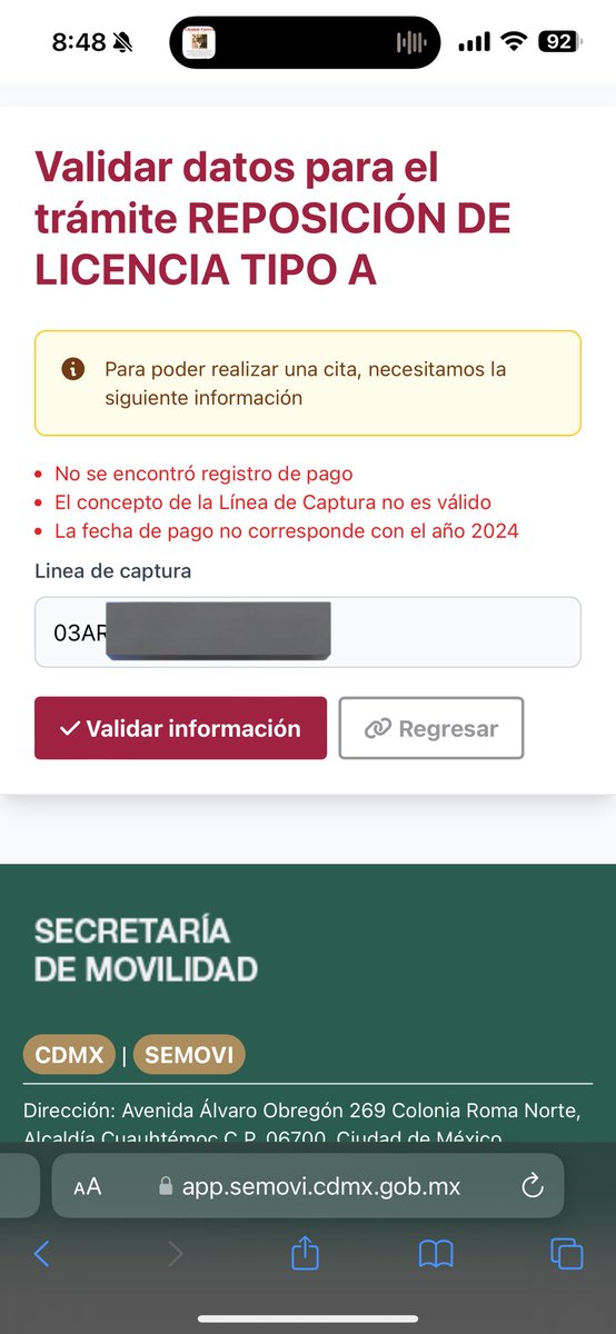CAntibananas's tweet photo. Oye @LaSEMOVI que desmadre traen, en su macromodulo (vacío) no puedo hacer REPOSICIÓN de una licencia de conducir permanente, que vaya a los módulos SEMOVI. En internet no hay citas, mi pago lo realicé el 3 de dic y resulta que no lo reconoce. https://t.co/736dwkR1rs