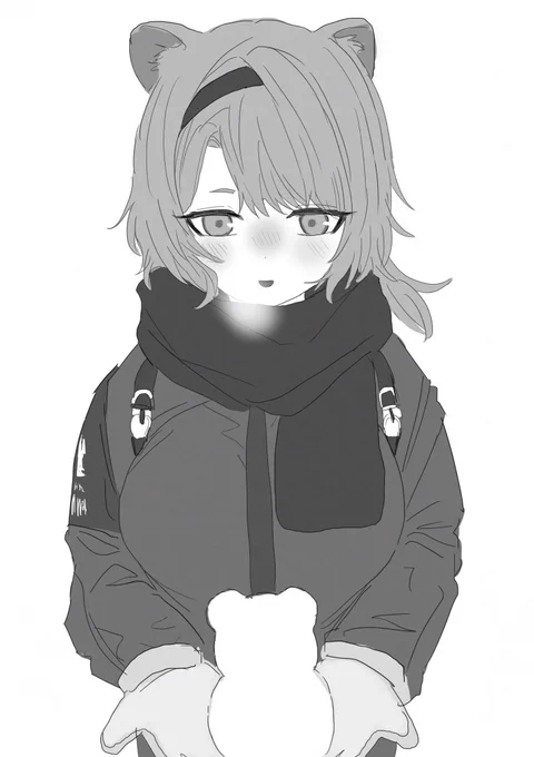 ちいちゃい雪だるまを作ったアブサント 
