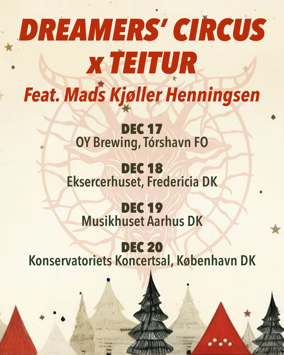 The  Teitur Christmas Shows with Dreamers' Circus....Tickets going like....er, Tickets that are going..
teitur.com/live/
TheXmasManager