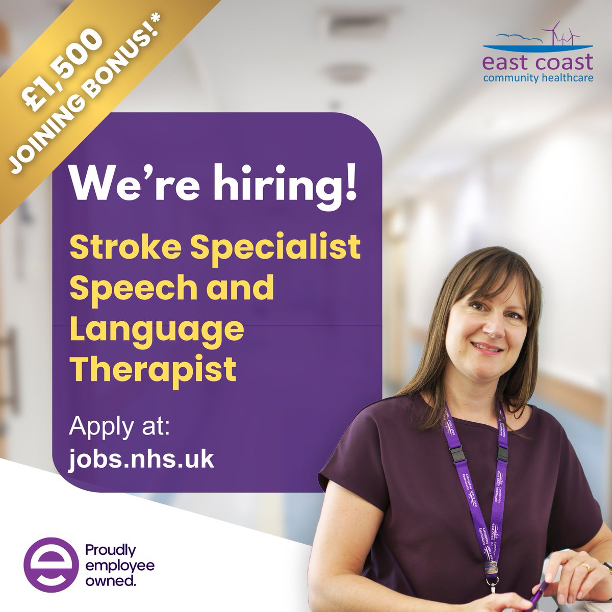 EastCoastCH (@eastcoastch) on Twitter photo 📣 This is an exciting opportunity for a Speech & Language Therapist who is passionate about stroke care and wanting to develop their skills, based at the
<a href="/JamesPagetNHS/">JPUH NHS FT</a>.
👉 Find out more & apply at:
jobs.nhs.uk/candidate/joba… 📣 This is an exciting opportunity for a Speech & Language Therapist who is passionate about stroke care and wanting to develop their skills, based at the
<a href="/JamesPagetNHS/">JPUH NHS FT</a>.
👉 Find out more & apply at:
jobs.nhs.uk/candidate/joba…