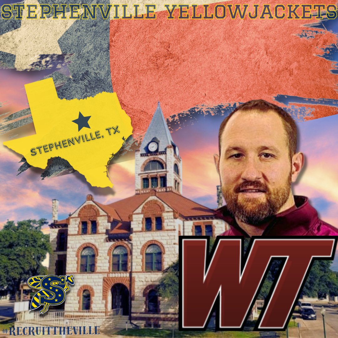 Coach Clancey Kilcoyne (@coachkilcoyne) on Twitter photo Thanks to @CoachGallasWT of <a href="/WTAMUFootball/">Buffalo Football</a> for stopping by today to visit with the Yellow Jackets of <a href="/SvilleYJFB/">StephenvilleFootball</a>.
#AAE24
#RecruitTheVille Thanks to @CoachGallasWT of <a href="/WTAMUFootball/">Buffalo Football</a> for stopping by today to visit with the Yellow Jackets of <a href="/SvilleYJFB/">StephenvilleFootball</a>.
#AAE24
#RecruitTheVille