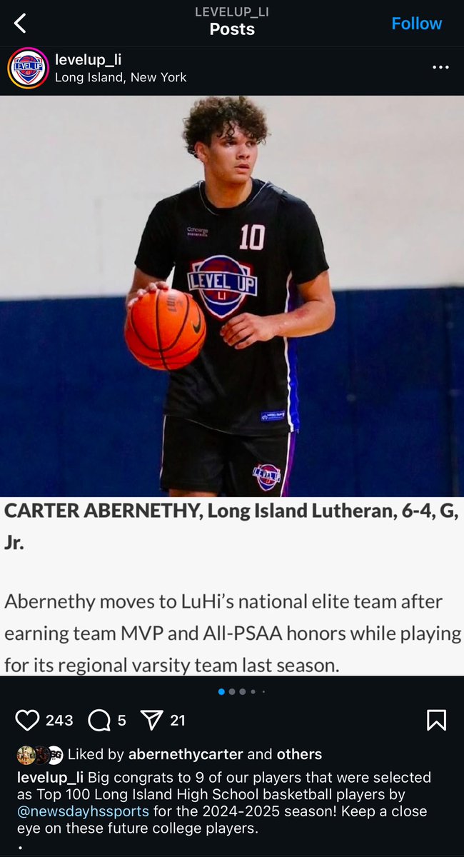 Carter Abernethy (@cabernethy13) on Twitter photo Thank you, <a href="/NewsdayHSsports/">Newsday HS sports</a>, for the honor of being selected as one of the Top 100 Long Island High School Basketball players for the 2024-2025 season! Thank you, <a href="/NewsdayHSsports/">Newsday HS sports</a>, for the honor of being selected as one of the Top 100 Long Island High School Basketball players for the 2024-2025 season!