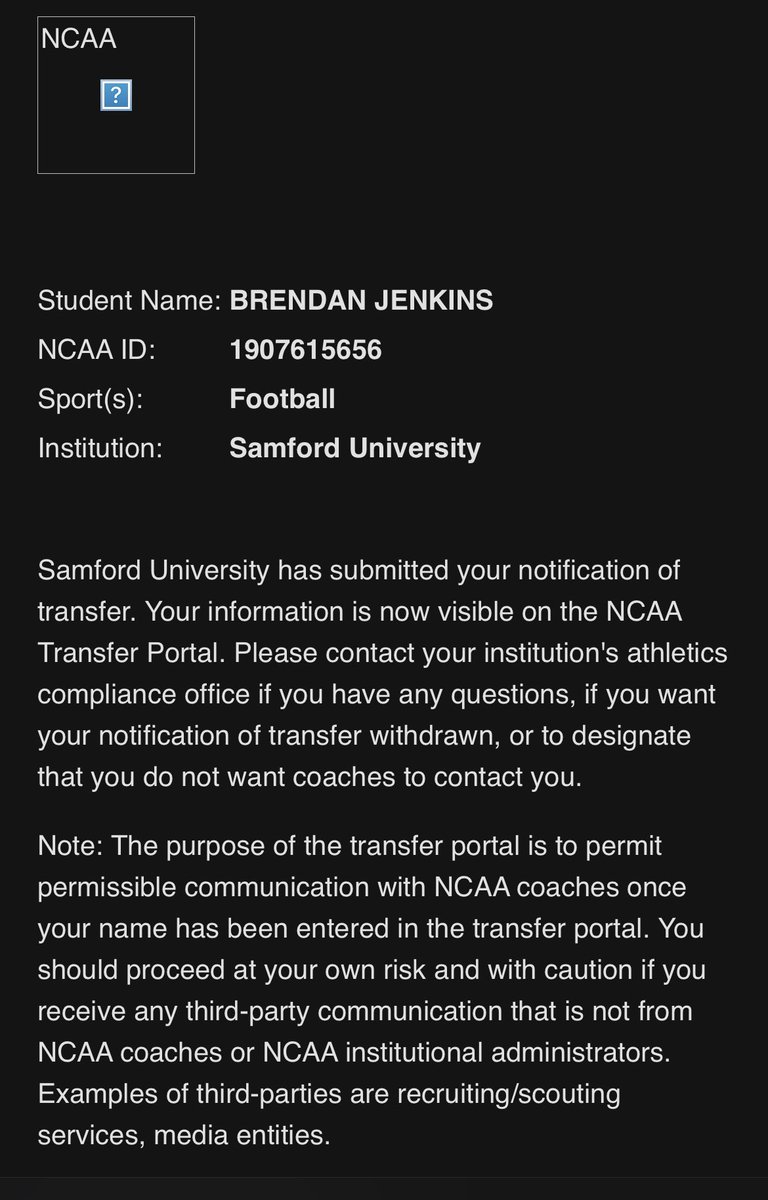 Officially in the transfer portal!!