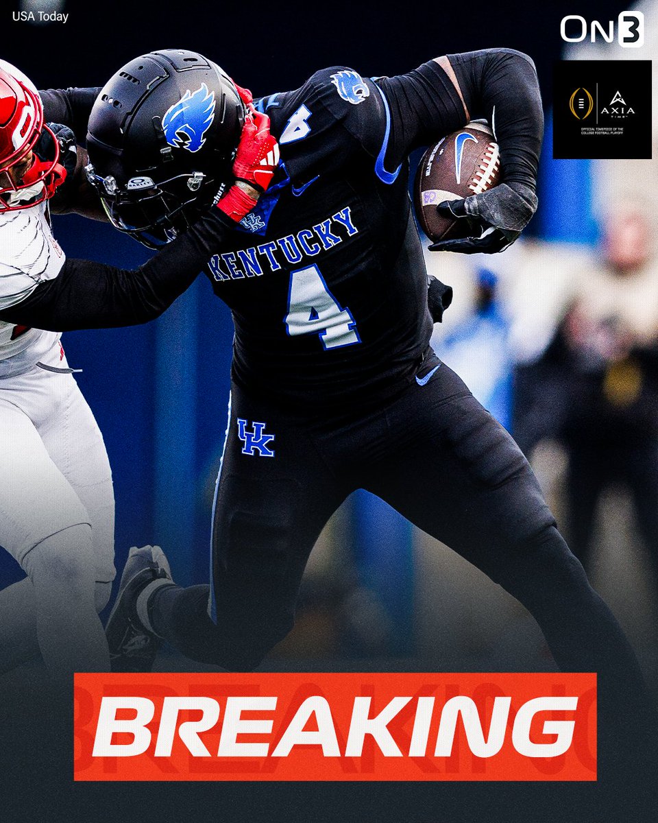 On3 (@on3sports) on Twitter photo BREAKING: Kentucky RB Chip Trayanum has entered the NCAA Transfer Portal, <a href="/PeteNakos_/">Pete Nakos</a> reports👀
Trayanum has made stops at Arizona State and Ohio State.
on3.com/transfer-porta… BREAKING: Kentucky RB Chip Trayanum has entered the NCAA Transfer Portal, <a href="/PeteNakos_/">Pete Nakos</a> reports👀
Trayanum has made stops at Arizona State and Ohio State.
on3.com/transfer-porta…