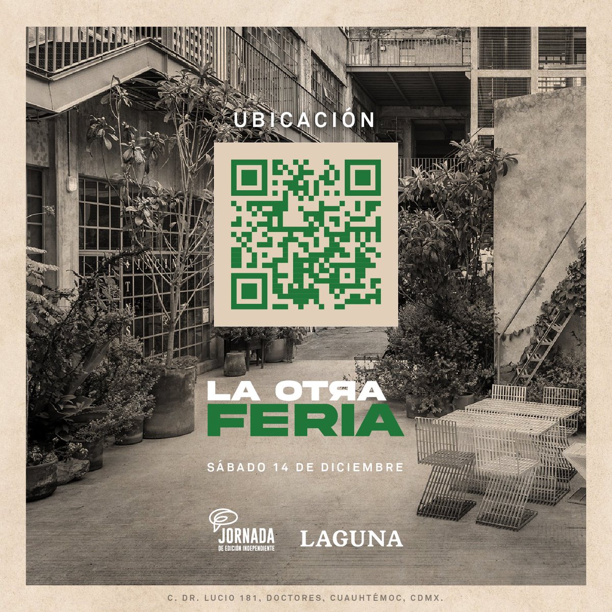 Siguiente (y última) parada del año: <a href="/laotraferiamx/">La Otra Feria</a> 
Nos vemos el próximo sábado 14. Estamos muy emocionadas de compartir espacio con tantas editoriales increíbles. Los esperamos en @Lagunamx de 11 a 20.30 hs.