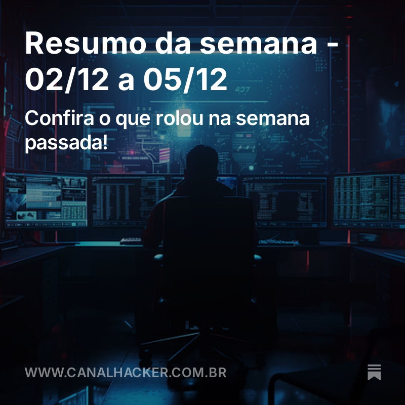 ocanalhacker's tweet photo. Confira mais este resumo semanal do Canal Hacker!

Post: https://t.co/nldEA3usK2

Cadastre-se em nosso site e receba conteúdo exclusivo em seu e-mail! 

Divulgue-nos para todos!

#canalhacker #hacktheplanet #noticias #cibersegurança https://t.co/a8rMzkqyop