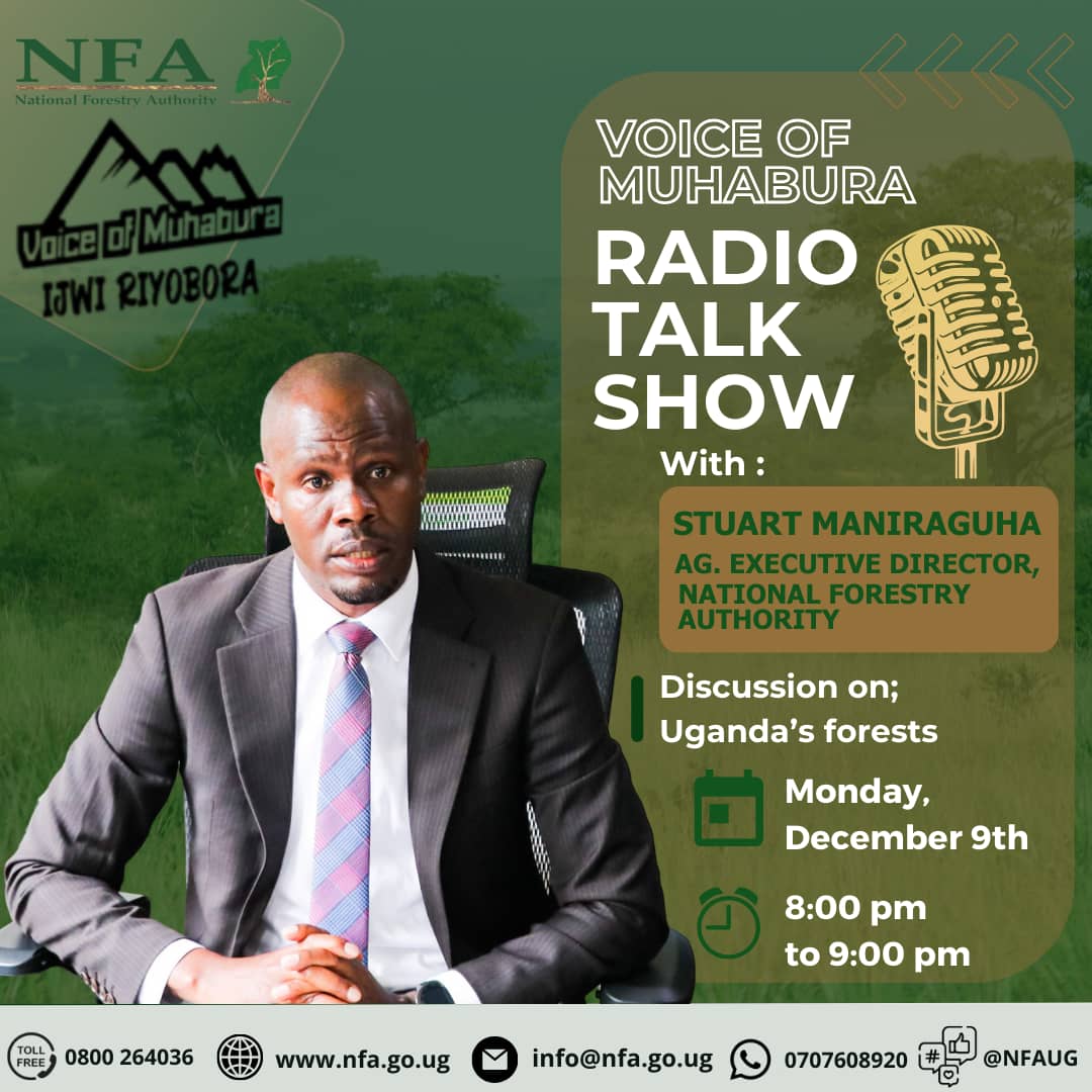ForestryMgt_MWE's tweet photo. Do not miss this conversation tonight on @Voice of Muhabura our Ag. Executive Director @stuartmani1 will be discussing the impact of the REFOREST project in the refugee settlements and hosting districts. https://t.co/z8KdTETP8p
