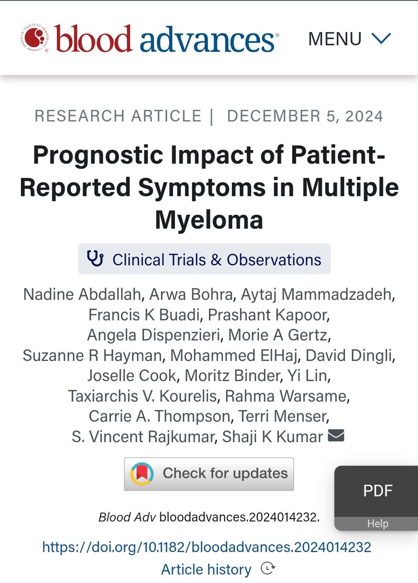 Arwa Bohra (she/her) (@dr_arewah_bohra) on Twitter photo HPRSS (Hematology Patient-Reported Symptom Screen) is a simple 3-item tool measuring fatigue, pain & QoL in multiple myeloma. Fatigue & low QoL independently predict poor survival, helping stratify patients effectively. PROs matter! #mmsm shoutout to <a href="/nadineabdal/">Nadine Abdallah</a> for the HPRSS (Hematology Patient-Reported Symptom Screen) is a simple 3-item tool measuring fatigue, pain & QoL in multiple myeloma. Fatigue & low QoL independently predict poor survival, helping stratify patients effectively. PROs matter! #mmsm shoutout to <a href="/nadineabdal/">Nadine Abdallah</a> for the