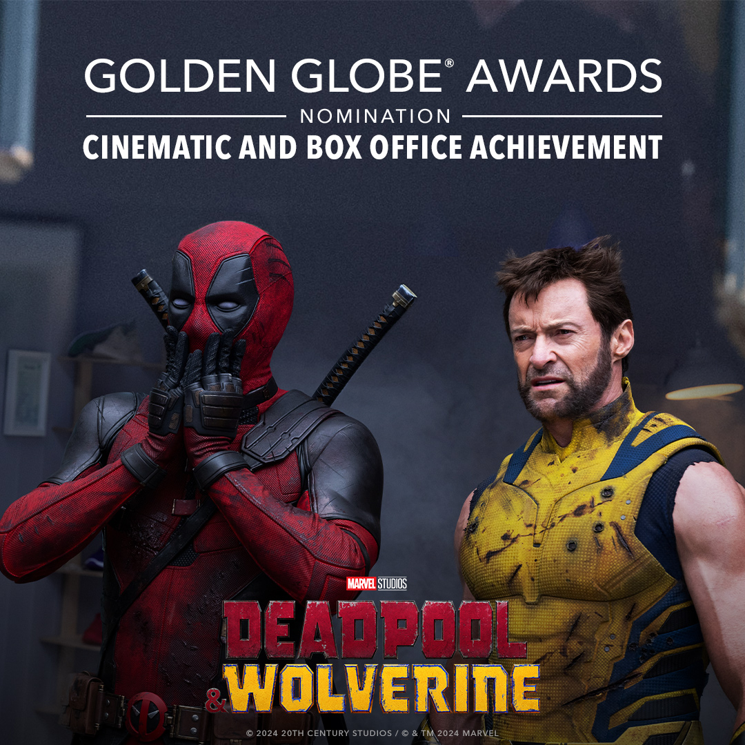A Hugh-ge honor! #DeadpoolAndWolverine just got nominated for a Golden Globe for Cinematic and Box Office Achievement!