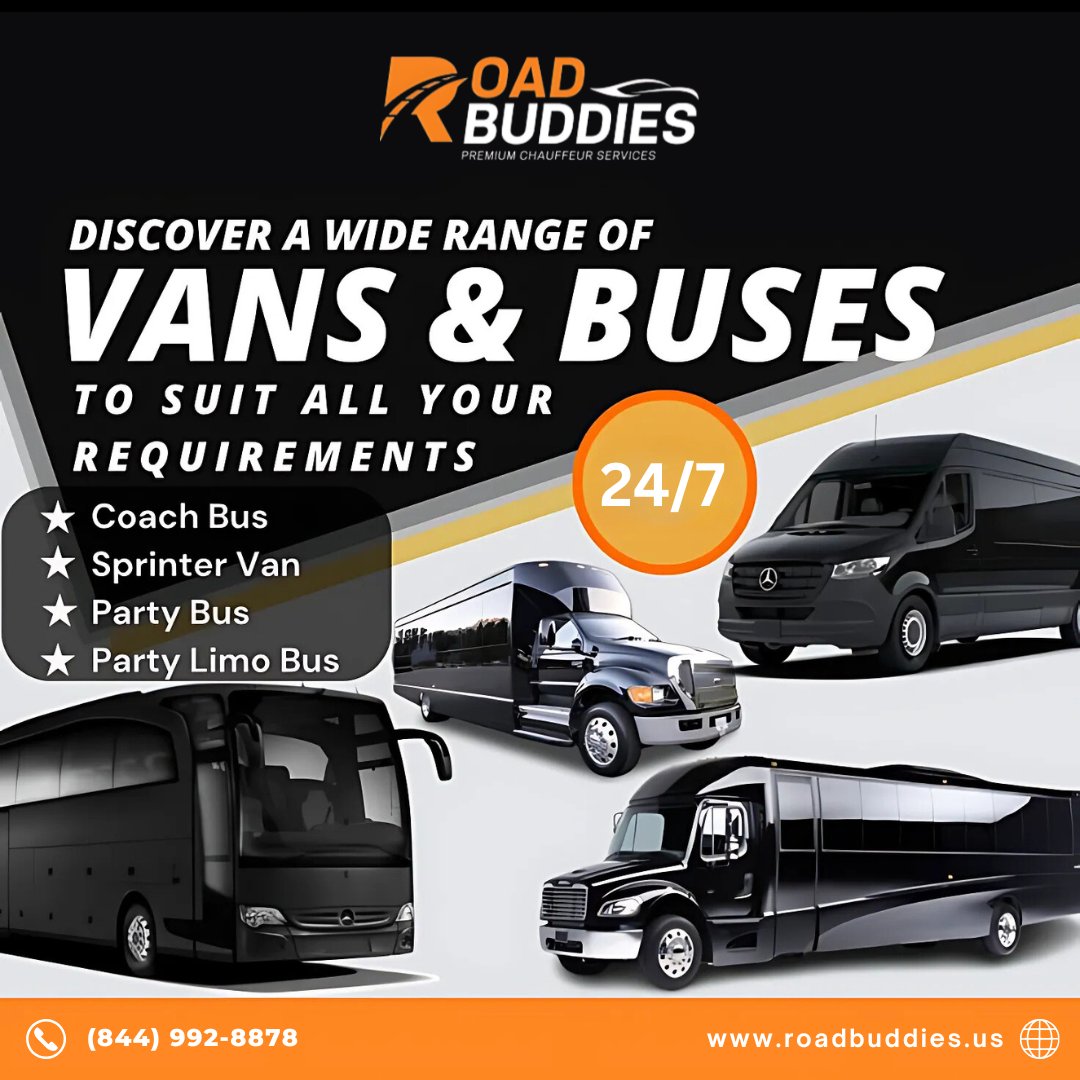 road_buddies's tweet image. When it comes to group travel, we know that comfort, reliability, and style are a must. At Road Buddies Limousine Service, we are proud to offer our Vans &amp;amp; Buses Limousine Service, crafted to meet all your group's transportation needs.#limodispatch #limoservice #dispatchservice