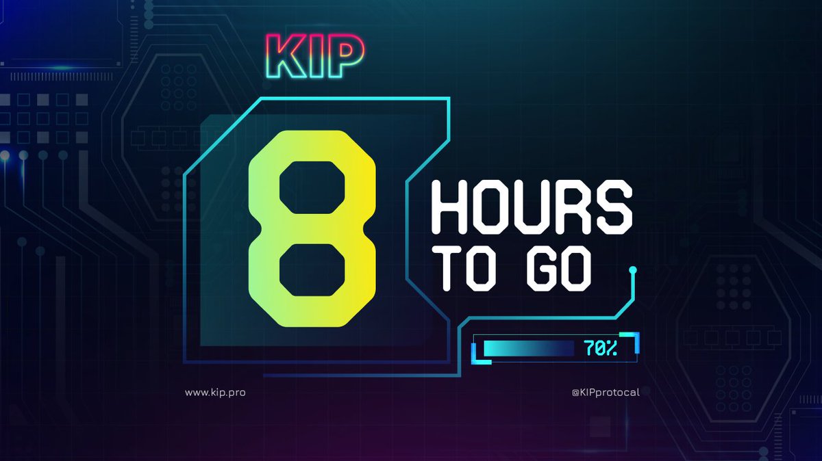 KIPprotocol's tweet photo. $KIP TGE.

8 hours to go.

▓▓▓▓▓▓▓▓▓▓░░░ 70% https://t.co/HY5IW6k42Z