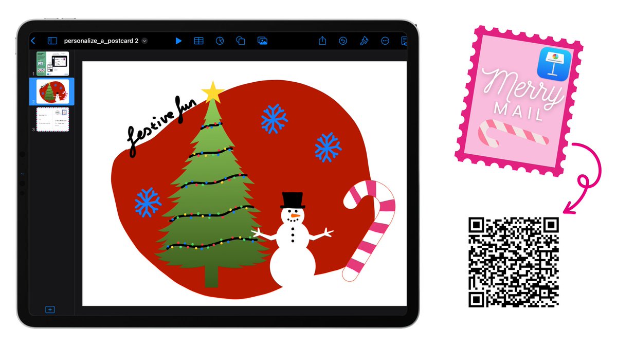 Connected Falkirk (@connectedfalk) on Twitter photo ✉️📫Spread holiday cheer with Merry Mail! Use Keynote to design festive digital postcards, adding photos, drawings and personal touches to create on-of-a-kind greetings. A creative way to connect this season 📸🎨✨ ✉️📫Spread holiday cheer with Merry Mail! Use Keynote to design festive digital postcards, adding photos, drawings and personal touches to create on-of-a-kind greetings. A creative way to connect this season 📸🎨✨