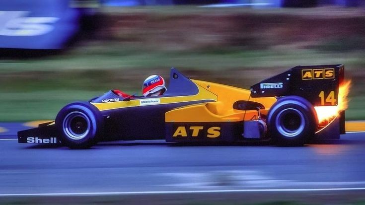 1984 British Grand Prix,Brands Hatch.

Manfred Winkelhock/ATS D7-BMW M12.

Qualifying:11th
Race: Retired

The 71-lap race was won by Austrian Niki Lauda, driving a McLaren-TAG, with local driver Derek Warwick second in a Renault and Brazilian Ayrton Senna third in a Toleman-Hart.