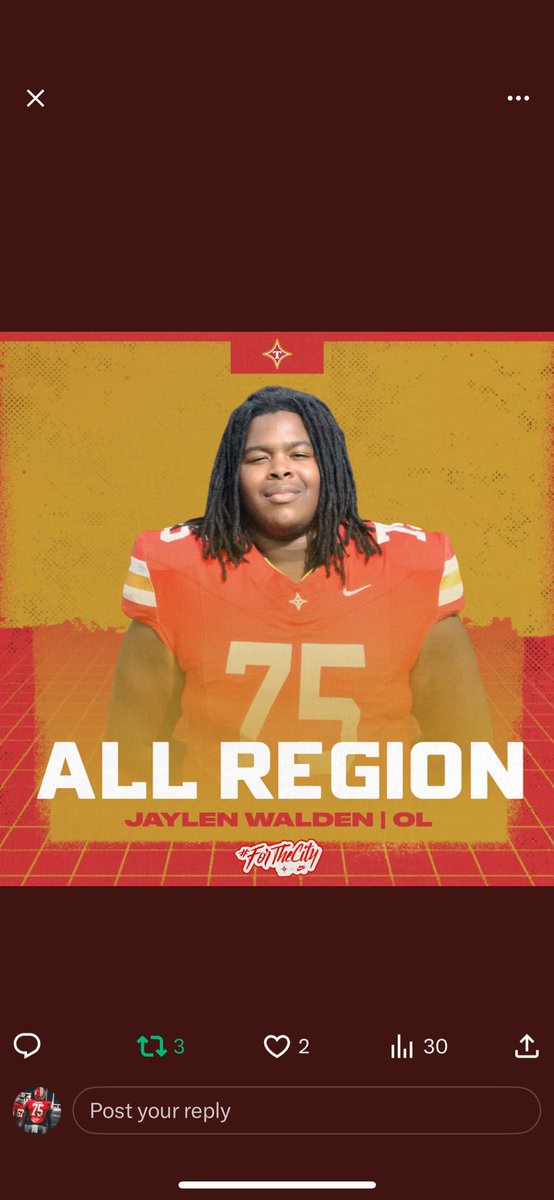 Very proud to say I made  all region and get to add to my achievements 🏆<a href="/CoachTonyGibson/">Tony Gibson</a> <a href="/CoachCarlson_OL/">Coach Carlson</a> <a href="/CoachEdney/">Coach Edney</a> <a href="/CoachDemas/">Coach Demas</a> <a href="/MorehouseFB/">Morehouse Football</a> <a href="/CoachSkalaski/">Charlie Skalaski IV</a> @CoachJonesOU <a href="/RecruitGeorgia/">Recruit Georgia</a> <a href="/parker_rentz62/">Parker Rentz</a> <a href="/On3Recruits/">On3 Recruits</a> <a href="/CoachDayUC/">Brandon Day</a> <a href="/Heffelfinger49/">Tom Heffelfinger</a> <a href="/A1Willzz/">Coach McCloud</a> <a href="/coachzeiders/">Trevor Zeiders</a>