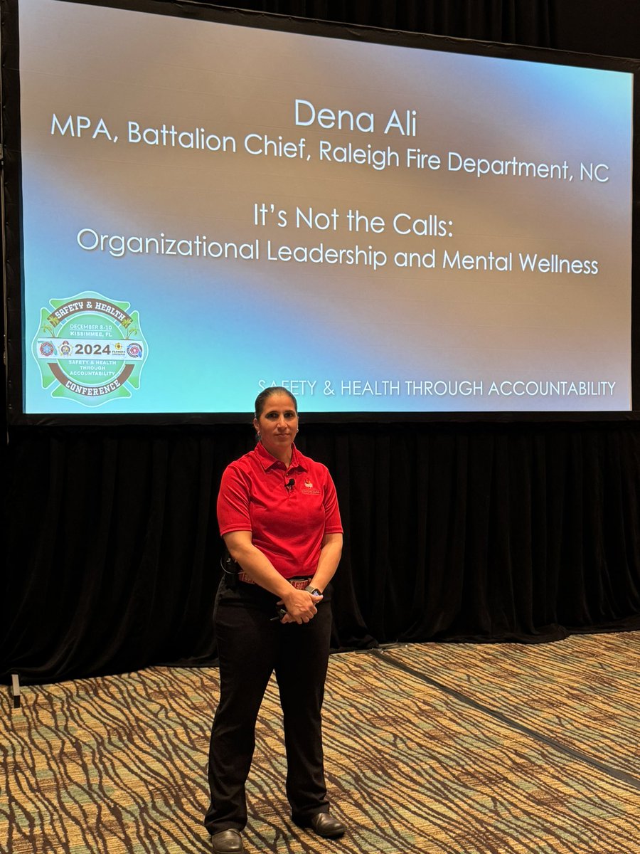 floridaFFsafety's tweet photo. Dena Ali here at the @FlFireChiefs safety &amp;health conference 

@1stresponderctr @dma1096 https://t.co/KvzNmwLPYE
