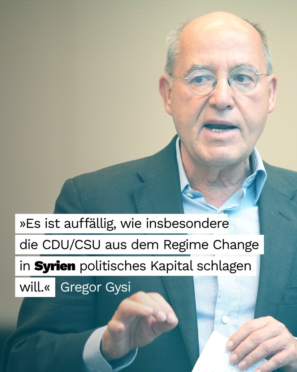 Nach dem Sturz des #Assad-Regimes ist die Lage in #Syrien unübersichtlich, aber aus Berlin und Brüssel kommen schon lauter kluge Ratschläge. Es ist auffällig, wie insbesondere die CDU/CSU aus dem Regime Change in Syrien politisches Kapital schlagen will. An wen in #Damaskus will