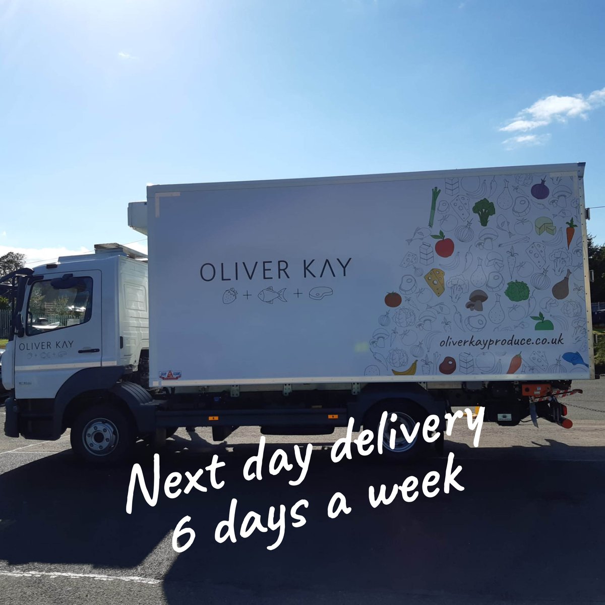 Yes, you read that right! NEXT-DAY DELIVERY 6 DAYS A WEEK 💥

Put your mind at ease this festive season! You won’t have to worry about your Christmas produce arriving late.

To start ordering today, simply register for an account on My Oliver Kay: bit.ly/3ZuN094