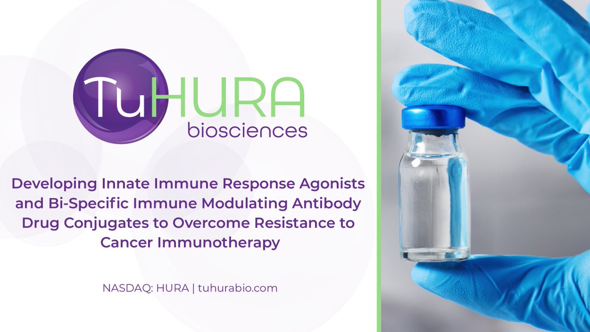 TuhuraBio's tweet photo. We are Developing Innate Immune Response Agonists and Bi-Specific Immune Modulating Antibody Drug Conjugates to Overcome Resistance to Cancer Immunotherapy.
$HURA $KTRA #BispecificADCs #BispecificPDCs #MerkelCell #ImmuneModulating https://t.co/OLDDaFL1Dl
