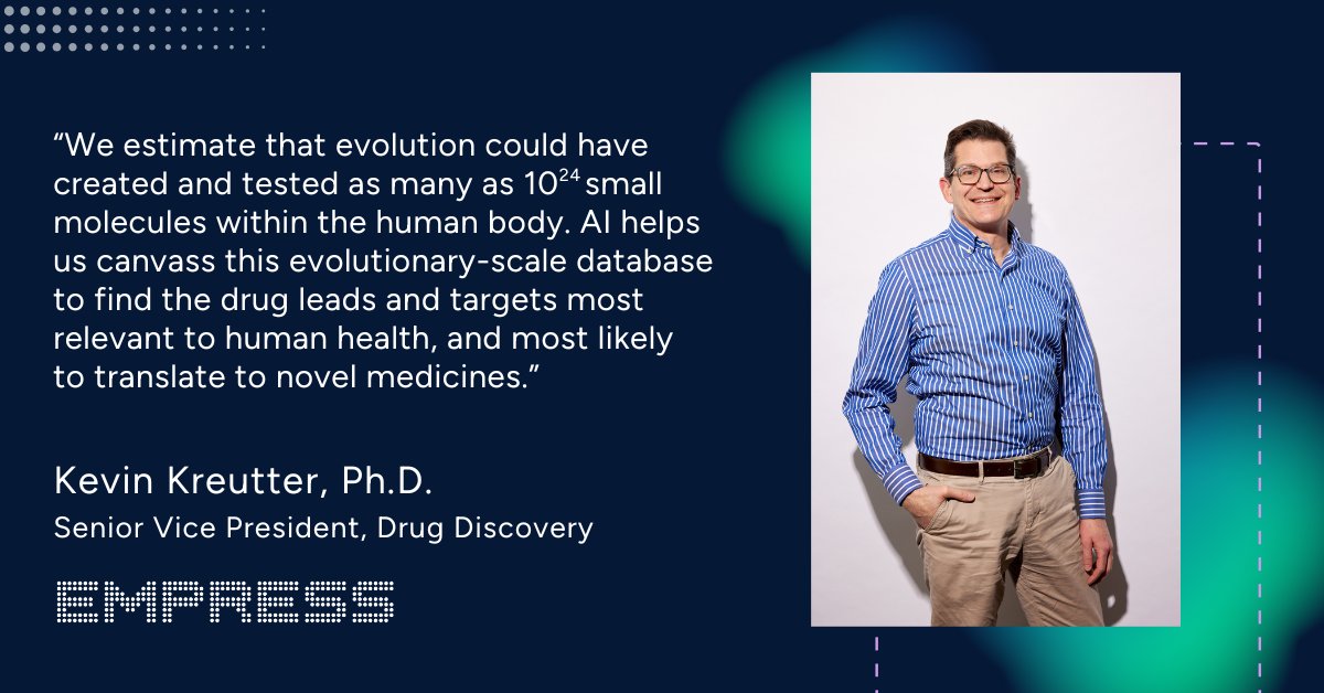 Where ChatGPT goes from text to text, the Empress Chemilogics™ platform takes us from the code of DNA to chemistry, by way of the enzymes involved in chemical synthesis and modification.

In this excellent @EPM_magazine interview, Empress SVP of Drug Discovery Kevin Kreutter